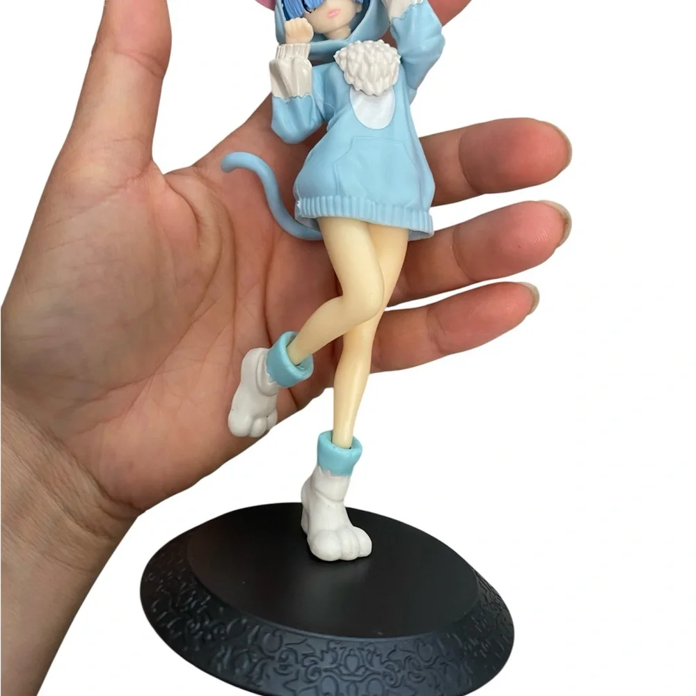 Ram from Re:Zero starting life in another world Cat girl in a blue pajama statue